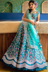 Fancy Sky Blue Color Function Wear Lehenga Choli