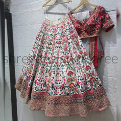 Amazing White Color Embroidery Work Lehenga Choli