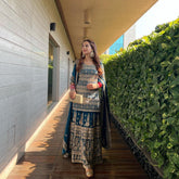 Amazing Teal Blue Color Sequence Embroidered Lehenga With Top