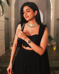 Exclusive Black Color Sequence Work Lehenga Choli