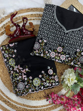 Ravishing Black Rangoli Silk Embroidery Saree