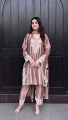 Ravishing Pink Color Sequence Work Palazzo Suit