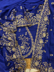 Awesome Blue Color Sequence Work Saree