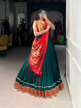 Exotic Green Vichitra Silk Zari Work Lehenga Choli
