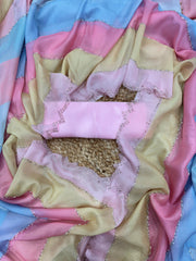 Trendy Multicolor Beautiful Printed Silk Saree