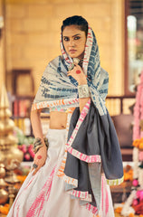 Lovely White Color Embroidery Work Lehenga Choli