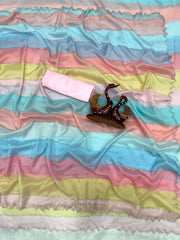 Trendy Multicolor Beautiful Printed Silk Saree