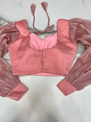 Ready To Wear Saree Peach Color With Premium Quality Jimmy Choo Organja Saree