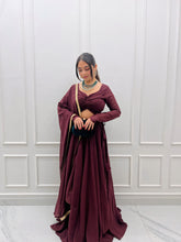 STYLIST FOX GEORGETTE FABRIC WINE COLOR LEHENGHA CHOLI