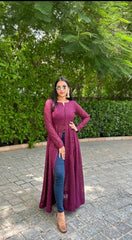 Outstanding Pupal Color Foux gorgette Chikankari Top