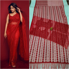 Fantastic Sequence Work Mono Net Saree