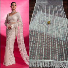 Fantastic Sequence Work Mono Net Saree