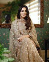 Mesmerizing Georgette Embroidery & Sequence Work Sharara Suit