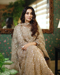 Mesmerizing Georgette Embroidery & Sequence Work Sharara Suit