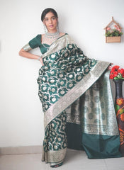 Stylish Green Color Ready To Wear saree