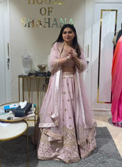 Captivating Embroidered Sequences Work Pink Color Lehenga Choli