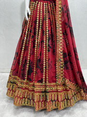 Eyes Catching Maroon Color Embroidered Lehenga Choli
