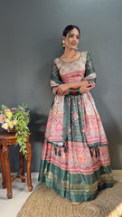 Unique Beautiful Print Malty Color Lehehnga Choli