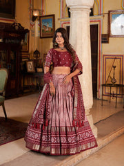 Blissful Patola Print Red Color Lehenga Choli