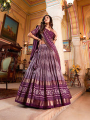 Blissful Patola Print Maroon Color Lehenga Choli