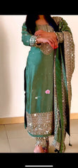 Good Looking Dark Pista Green Salwar Suit