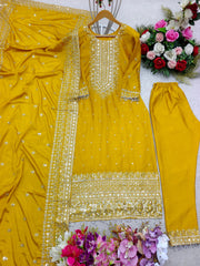 Good Looking Dark Yellow Color Salwar Suit