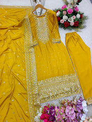 Good Looking Dark Yellow Color Salwar Suit