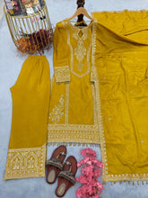 Beautiful Embroidery Sequence Work Yellow Color Anarkali Suit