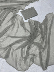 Fashionable Siroski Dimond work Grey Color Saree