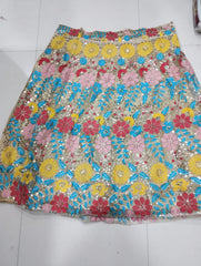 Shining Multi-color Sequence Embroidery Work Net Lehenga Choli