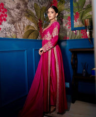 Exclusive Sequences Embroidery Work Red Color Suit