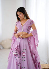 Ravishing Lavender Festival Wear Lehenga Choli