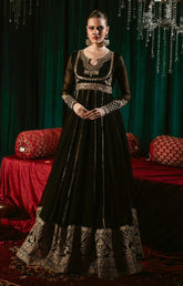 Ravishing Black Sequence Work Georgette Gown