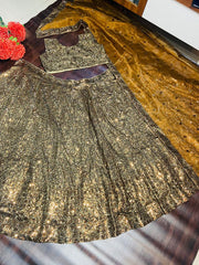 Amazing Beige Color Sequins Work Party Wear Lehenga