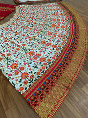 Latest White Color Embroidery Work Party Wear Lehenga Choli