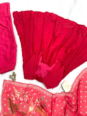 Fantastic Red Color Pure Chinon Anarkali Gown