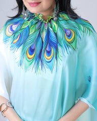 Shining JAPAN SATIN Morpich Color Morpich Design Ready To Wear Saree