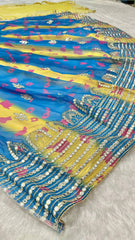 Buy Digital print Georgette Yellow Color Lehenga Choli