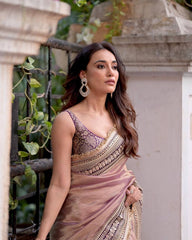 Beautiful Soft Twil net Purple color saree