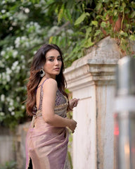 Beautiful Soft Twil net Purple color saree