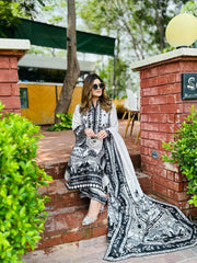 Ravishing White Satin Digital Print Co-Ord Set