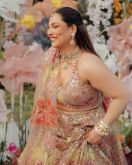 Ravishing Multicolor Georgette Thread Work Lehenga Choli