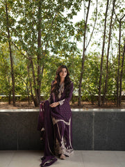 Glorious Wine Georgette Embroidery Sharara Suit