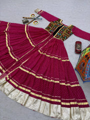 Gorgeous Pink Georgette Gamathi Work Shrug With Choli