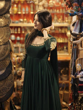 Stylish Green Georgette Embroidery Work Gown