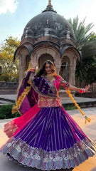 Pink Color Georgette Sequence Work Rajasthani Poshakh Lehenga