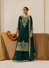 Trendy Green Georgette Sequence Work Palazzo Suit