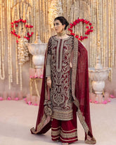 Gorgeous Maroon Color Sequence Work Straight Salwar Suit