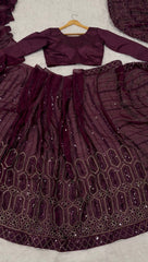 Marvelous Wine Color Kasturi Silk Work Saree