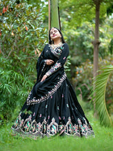 Lovely Black Color Embroidery Work Lehenga Choli